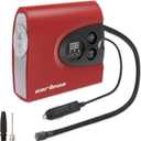 CARTMAN Tire Inflator Portable Air Pump for Car Tires, 12V DC Auto Tire Pump with Digital Pressure Gauge (Red)