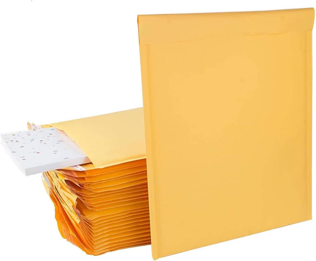 10x12.5 Inch Bubble Mailers, 25 Pack Large Padded Envelopes, Self-Sealing Bulk Bubble Envelopes Mailing Envelopes Padded Shipping Envelopes