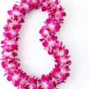 Sosation Purple Hawaiian Leis Graduation Orchid Leis for Class of 2026 Hawaii Floral Necklace Dendrobium Orchid Tropical Luau Party Supplies for 2026 Congrat Grad Party Summer Beach Vacations