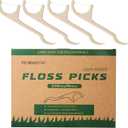 Floss Picks Tooth Picks Sticks Dental Flossers Biodegradable Wooden Grin Glide Tools for Adults Teeth Cleaning