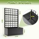 Metal Planter Box with Trellis,63"(H)*31.5(L)*15.8"(W)