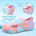 XIHALOOK Water Shoes for Kids Boys Girls Wide Toe Barefoot Quick Dry for Beach Swim Pool Surf Aqua Sports (12.5 Little Kid, Purple Blue Pink)