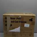 X-Large Collapsible Cat House, Metal Frame Cat Condo, Insulated Waterproof Outdoor Stray Cat Shelter with Escape Door, Sturdy Warm Shelter for Homeless Cats (Green)