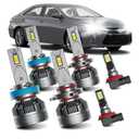 AWALITED Fits for 2007-2018 Toyota Camry High Low Beam Fog Lights Bulbs Combo, 6000K White Plug-and-Play Super Bright Light Bulbs, Pack of 6