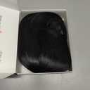 Morvally Short Straight Bob Wig Heat Resistant Hair with Blunt Bangs Natural Looking Cosplay Costume Daily Wigs for Women (12", Natural Black)