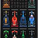 Display Wallboard for Lego Speed Champions Ultimate Formula 1 Collector's Pack, Wall Mount for Lego Collectible F1 Model Car Kit (Car Not Included)
