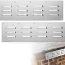 2 Pack Stainless Steel Venting Panel for Grill Accessory Stainless Steel Vent Cover Grill Vent for Masonry Fire Pits and Outdoor Kitchen, 15" by 4-1/2"