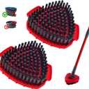 Scrubber Mop Head for Ocedar, Upgrade Scrub Brush for Ocedar, Spin Mop Scrub Brush Head for O Cedar RinseClean 2-Tank, More Bristles Scrub Brush Attachment for Bathroom, Deck, Kitchen Floor Cleaning