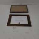 Hongkee 10x13 Picture Frame Set of 3 Made of Real Glass and Rustic Brown Frame, 10 by 13 Photo for Wall or Tabletop - Display Picture 8.5x11 with Mat or 10x13 Without Mat