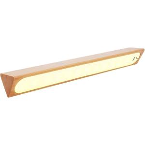 LANDGOO LED Wooden Inside Closet Lights, Infrared Sensor Inside Cabinet Lights Wardrobe Counter Lamp USB Rechargeable Battery Operated Magnetic for Kitchen (1PC)