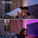 Lepro Led Strip Lights 32.8ft Smart Light Strips with App Control Remote, 5050 RGB Led Lights for Bedroom, Music Sync Color Changing Lights for Room Party