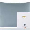 ZIMASILK 100% Pure Mulberry Silk Pillowcase for Hair and Skin Health,Soft and Smooth,Both Sides Premium Grade 6A Silk,600 Thread Count,with Hidden Zipper,1pc (King 20''x36'',Dusty Blue)