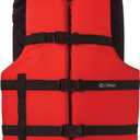 ONYX General Purpose Coast Guard Approved Boating Life Jacket (Universal, Red)
