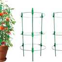 Adjustable Tomato Plant Support Cages. 2 Pack 36 Inch Tomato Plant Stakes for Climbing Plants,VegetablesFlowersFruit.