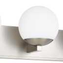 Ntsunxeko Bathroom Vanity Light Fixtures, 3-Light Globe Bathroom Lighting Fixtures Over Mirror, Modern Wall Lights for Living Room, Long Backplate, Standard E26 Base, Brushed Nickel