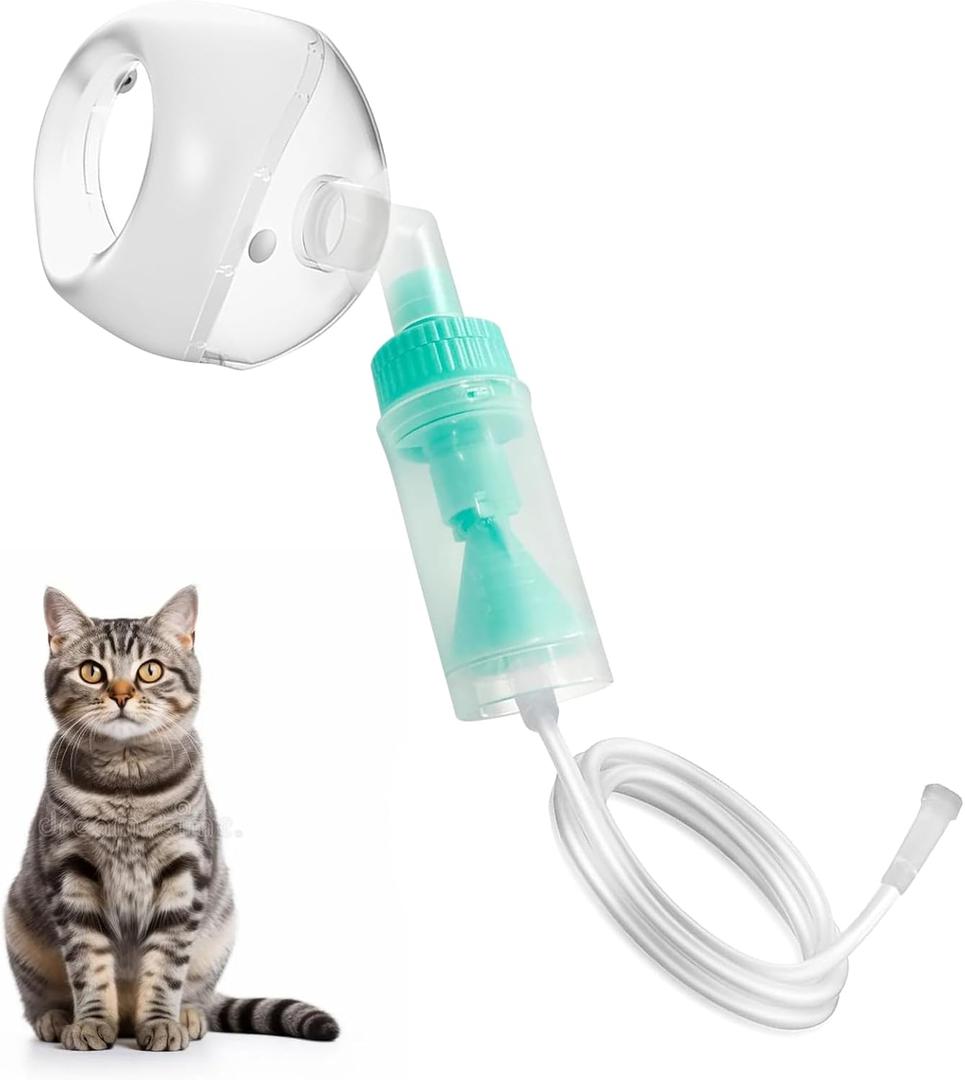 Cat Nebulizer Lying Cup and Cat Inhaler Mask, Pet Oxygen Mask for Cats, Puppies and Small Dogs (Nebulizer Device Not Included) (S)