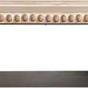 47th & Main Wood and Iron Floating Wall Shelf, Large, Beaded