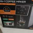 AIRMSEN Grind & Brew Coffee Maker with Built-in Grinder (2026 Model) - Single-Serve, Compatible with K-Cup Pods & Ground, 1000W Fast 6-14oz Brewer, Descaling Alert, Touchscreen & 50oz Removable Tank