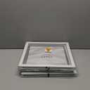 eletecpro 12x12 Floating Picture Frames Set of 2, Clear Double Glass Picture Frames for Wall Mount, Display Multi-size Photos and Artworks up to 12x12 Inches, Home Decor, White