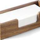 Paper Towel Dispenser Countertop, Acacia Wood Folded Paper Hand Towel Holder for Guest Bathroom, Commercial Tabletop Tissue Dispenser Tray for Multifold C-Fold, Z-Fold, Trifold (1 Pack,Small)