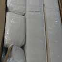 Folding Sofa Bed, Convertible Sleeper Chair & Couch Bed with Pillow, One-Piece High-Density Sponge Mattress, Multi-Purpose Corduroy Floor Sofa for Living Room, Office, Apartment, Beige, Single