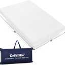 Waterproof Pack and Play Mattress, 38"x 26" Playard Mattress Pack N Play Mattresses Topper with Washable Cover & Carry Bag, Baby Essentials Items