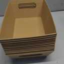 12 PCS Baskets for Gifts Empty Bulk 9.8" x 6.5" x 3.5" Kraft Gifts Baskets with Handle DIY Autumn Thankful Market Trays for Birthday Wedding Anniversary Display (Classical, Brown)