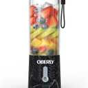 Portable Blender for Shakes and Smoothies, OBERLY 18oz Cordless Personal Travel Small Blender for Protein with USB Rechargeable Battery, Stainless Steel Blades, Mini Travel Bottle, On the Go