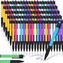 100pcs Ballpoint Pens Bulk Retractable Ballpoint Pen Blue Ink 1.0mm Medium Point Smooth Writing Click Pens with with Comfort Grip for Teachers Students Restaurant Servers School Office Use