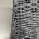 Whitmor Rattique Storage Tote Grey