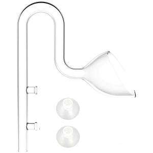 Aquatic Mini Glass Lily Pipe Protein Skimmer Inflow and Outflow for Mini Nano Tank Filter System for Fish Tank Accessories (Mini 10mm Out)