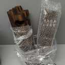 Ripeng 8 Pcs Wall Mounted Wood Stemware Rack Champagne Holder Rustic Wine Glass Hanging Shelf Wood Floating Glassware Wall Holder for Party Kitchen Bar Organizer 17 x 3 x 0. 8 Inch (Dark Brown)