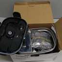 Electric-Lunch-Box-Heated-Food Warmer, 80W Heating Lunchbox for Adults, 2 Pack 1.5L Stainless Steel Containers, 12/24/110V Lonchera Elctrica Porttil for Work/Car (Matte Black)