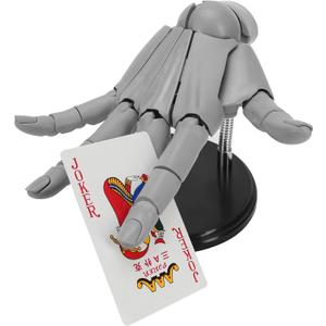 1:1 Right Hand Model for Drawing, Articulated Flexible Artist Manikin Figure with Adjustable Joints, PVC Poseable Sketching Tool, Moveable Mannequin for Artists, Painting, Displaying, Desk Decor, Gray