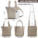 Women's PU Leather Bucket Bag - Lightweight Handbag with Detachable Strap for Work, Travel, and Daily Use (Milk Apricot)