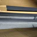 King Headboard Only, Headboard for King Size Bed with Storage, Upholstered Headboards with LED Lights & Charging Station, Attach Frame, Ideal for Bedroom/Dorm/Guest Room, Dark Grey & Brown