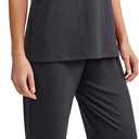 PrinStory 2025 Womens Pajama Set Short Sleeve Sleepwear Ladies Soft Pjs Lounge Set with Pockets (Gray, M)