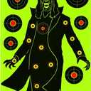 2 x Shooting Targets - 12x18 Inch Large Silhouette Paper Targets for Indoor/Outdoor Rifle, Pistol, Gun Practice