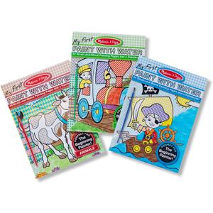 Melissa & Doug My First Paint with Water Activity Books Set - Animals, Vehicles, and Pirates - FSC Certified
