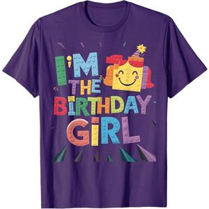 Im The Birthday Girl Building Brick Family Matching T-Shirt, Size 4 T