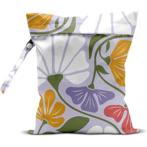 Wet Dry Wet Bag for Swimsuit Towel Baby Travel Cloth Diapers Beach Gym Toiletries Makeup Storage Bag Summer Vacation Essential Holiday Summer Vibes Boho Flower