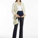 AFITNE Women's Stretch Maternity Jeans Over The Belly Straight Leg Pregnancy Pants with Denim Like Material (S)