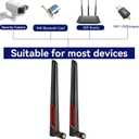 Superbat Dual Band WiFi Antenna 2.4GHz 5GHz 5.8GHz SMA WiFi Antennae for PC Desktop Computer Motherboard PCI WiFi Bluetooth Card Wireless Network Router (2-Pack)
