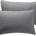 Nestl Dark Grey 2 Pack Microfiber Queen Pillow Cases, 1800 Super Soft Pillowcases with Envelope Closure, Wrinkle, Fade and Stain Resistant Pillow Covers, 20x40 Inches