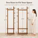 Small Clothes Rack Solid Wood Coat Rack Freestanding with Wheels