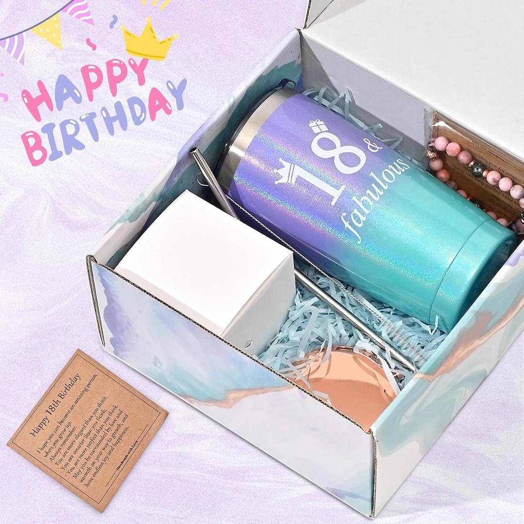 Birthday Gifts for Women, Gift for Womens, Happy Birthday Bath Set Gift Basket, Unique Spa Gift Idea for Mom, Bestie, Wife, Female Friends, 18th, 30th, 50th, 60th, Gifts for Women Who Have Everything