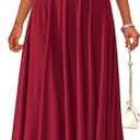 PRETTYGARDEN Womens Spring Dresses 2026 Casual Sleeveless Crewneck Aline Maxi Dress Stretch Tank Flowy Long Dresses (Medium, Burgundy)