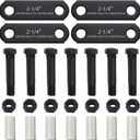 1 Sets Trailer Shackle Kit 2-1/4" Straps,Tandem Axle Trailer Shackles Kit 7 Bushings & 7 Bolts Nuts for Double Eye Leaf Spring 3500 lbs-5200 lbs Axles
