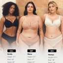 Popilush Minimizer Bras for Women Full Coverage Lace Push Up Plus Size Underwire Bra with Support (34C, Black)