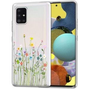 Unov Case Designed for Galaxy A51 5G, Crystal Clear Phone Case with [Anti-Slip Embossed Pattern], Shockproof Slim Protective [Anti-Yellowing TPU] Back Cover, Flower Bouquet